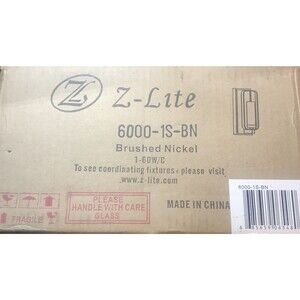 Z-Lite 6000-1S-BN Aideen 1 Light 4.5 inch Brushed Nickel Wall Sconce Wall Light